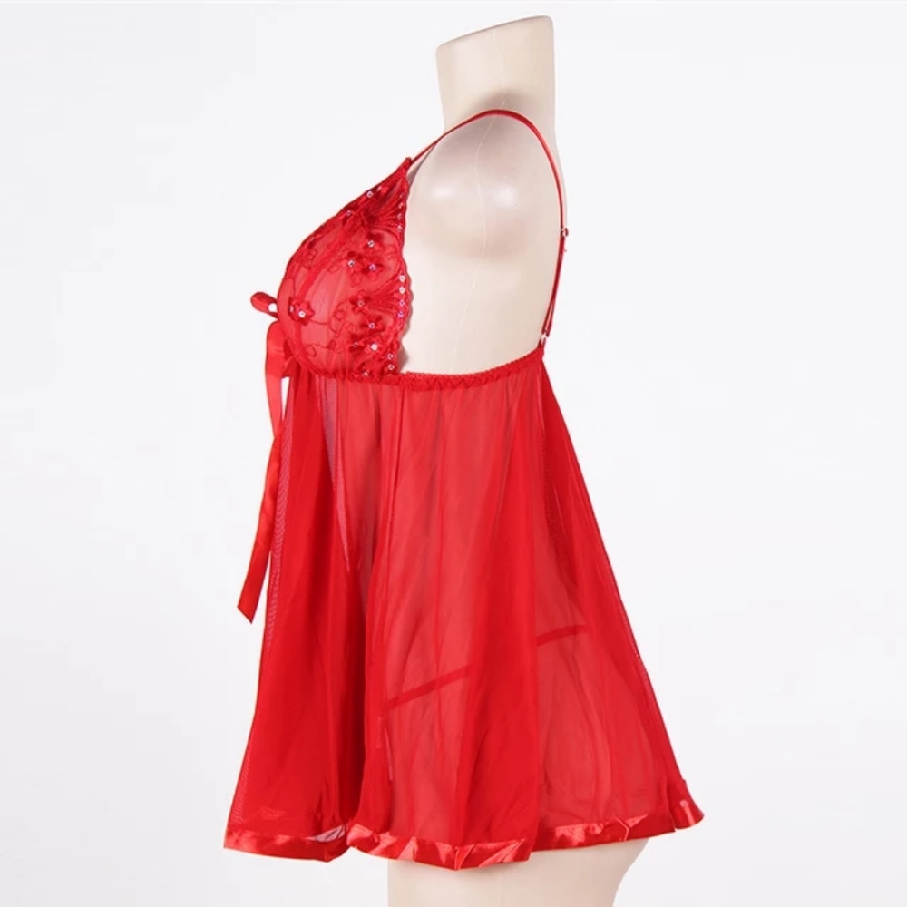 Sexy Womens Plus Size Lingerie Chemise Night Dress Cheap Valentines day gift - Picture 3 of 5